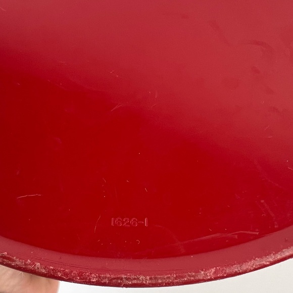 VTG Tupperware 1626-1 Red Tulip Quilt Canister w/Lid - Picture 7 of 7